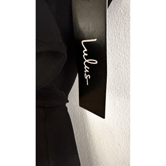 NWT LULU’S Positively Beaming Backless Ruffled Mini Dress Small Black - Picture 9 of 12